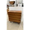 Image 1 : Mid-Century Modern Walnut Five-Drawer Highboy Dresser with Tapered Legs 34 x 17 x 37
