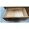 Image 2 : Mid-Century Modern Nine-Drawer Wooden Dresser with Brass Handles 54 x 16 x 32