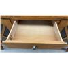 Image 4 : Canadel Solid Wood Sideboard with Ribbed Glass Doors and Three Drawers 52 x 15-1/2 x 31-1/2