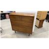 Image 1 : Mid-Century Modern Walnut Five-Drawer Highboy Dresser with Tapered Legs 41 x 19 x 42