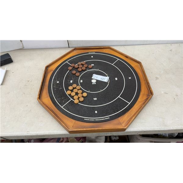 Crokinole Board with Wooden Discs, Made in Canada by Diverse Manufacturing, Hanover Ontario