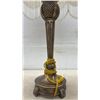 Image 2 : Victorian-Style Table Lamp with Beaded Fringe Shade and Pineapple Motif Base, 31" High
