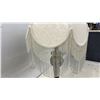 Image 4 : Victorian-Style Table Lamp with Beaded Fringe Shade and Pineapple Motif Base, 31" High