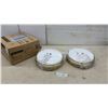 Image 1 : 13" Dimmable Double Ring LED Ceiling Light 3-CCT Switchable Gold Finish 2-Pack