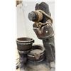 Image 4 : Rustic Wishing Well Style Electric Water Fountain with Barrel and Rope Accents, 23" High