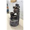 Image 6 : Rustic Wishing Well Style Electric Water Fountain with Barrel and Rope Accents, 23" High