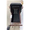 Image 5 : Vintage Victorian-Style Doll Pram with Scrollwork Metal Frame and Canopy