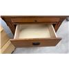 Image 3 : Two Nightstands, Modern Oak Three-Drawer and Traditional Oak Two-Drawer