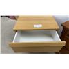 Image 4 : Two Nightstands, Modern Oak Three-Drawer and Traditional Oak Two-Drawer
