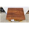 Image 3 : French Provincial Style Single-Drawer End Table with Yellow Painted Base 25 x 20 x 28