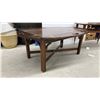 Image 3 : Butler's Tray Coffee Table with Brass Hinges and Mid-Century Modern Side Table