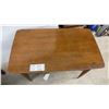 Image 5 : Butler's Tray Coffee Table with Brass Hinges and Mid-Century Modern Side Table