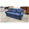 Image 1 : Blue Three-Seat Sofa 88 x 35 x 38