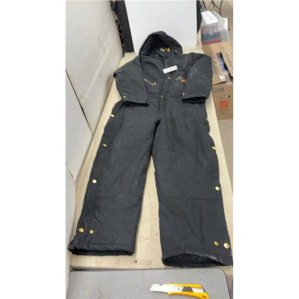 Super Tuff Workwear Insulated Hooded Coveralls, Size 2XL, Black, with Tags