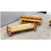 Image 5 : Handcrafted Wooden Toy Train Set with Locomotive 5 1/2 x 14 x 2 3/4" Passenger Cars, and Model Car