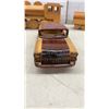 Image 8 : Handcrafted Wooden Toy Train Set with Locomotive 5 1/2 x 14 x 2 3/4" Passenger Cars, and Model Car