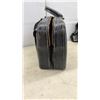 Image 6 : Mexican Tooled Leather Suitcase with Aztec Calendar Design and Leather Messenger Bag