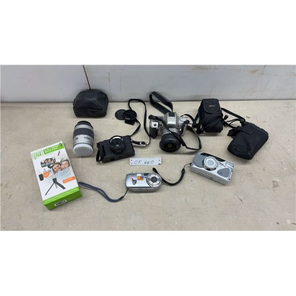 Kodak Ke 85 EasyLoad 35mm Film Camera, Sony Cyber-Shot 5.1MP Digital Camera, and More