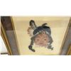 Image 7 : Pair of Framed Native American Children Needlepoint Cross-Stitch Portraits, 9 1/2 x 9 1/2"