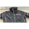 Image 6 : Vintage Yamaha Snowmobile Jacket, Black with White Piping, Size XL