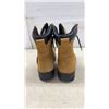 Image 3 : Workload Tan Leather Steel Toe Work Boots with Oil-Resistant Soles, Sz 7