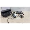 Image 1 : Hitachi VM-E53A 8mm Camcorder with 16x Zoom, Power Adapter, Av Cables, and Case