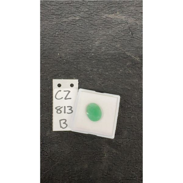 7.5 Carat Natural Untreated Oval Cut Emerald, 13.3 x 16.7 Millimeters