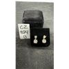 Image 1 : 925 Sterling Silver 2.0 Carat Simulated Diamond Cubic Zirconia Dangle Earrings