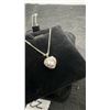 Image 4 : 1.5 Carat Heart Cut CZ Halo Necklace Adjustable Chain, 16"-18" in 925 Sterling Silver with White
