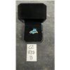 Image 1 : Platinum Plated 1.0 Carat Each Heart Cut Blue Simulated Diamond Double Heart Ring Size 7