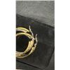 Image 5 : Platinum and 18K Gold Plated 34mm Triple Twisted Hoop Earrings