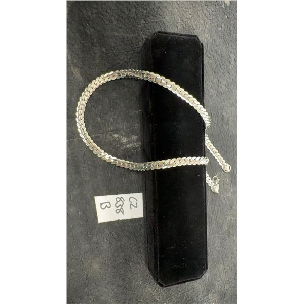 Platinum Plated 8.0mm Serpentine Necklace, 20" Long