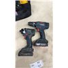 Image 2 : Bosch 18v Drill and Impact, 2 Batteries, Charger and DeWalt Bag