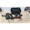 Image 1 : Bosch 18v Drill, Angle Grinder, Impact, 3 Batteries, 2 Chargers and Tool Bag