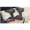 Image 2 : Bosch 18v Drill, Angle Grinder, Impact, 3 Batteries, 2 Chargers and Tool Bag