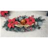 Image 7 : Christmas Décor Lot: Decorated Garland, String Lights, Tree Stands, Spotlight, and Scepter Storage