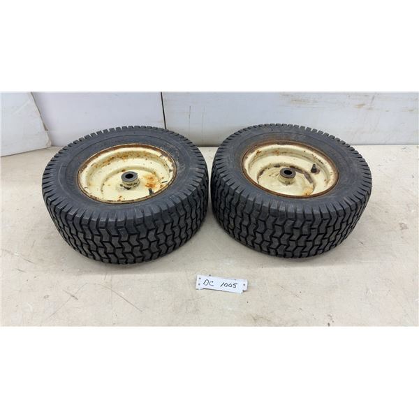 Pair of Carlisle 16 x 6.50-8 NHS Turf Tread Tires on Steel Rims