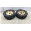 Image 1 : Pair of Carlisle 16 x 6.50-8 NHS Turf Tread Tires on Steel Rims