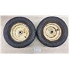 Image 2 : Pair of Carlisle 16 x 6.50-8 NHS Turf Tread Tires on Steel Rims