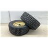 Image 4 : Pair of Carlisle 16 x 6.50-8 NHS Turf Tread Tires on Steel Rims