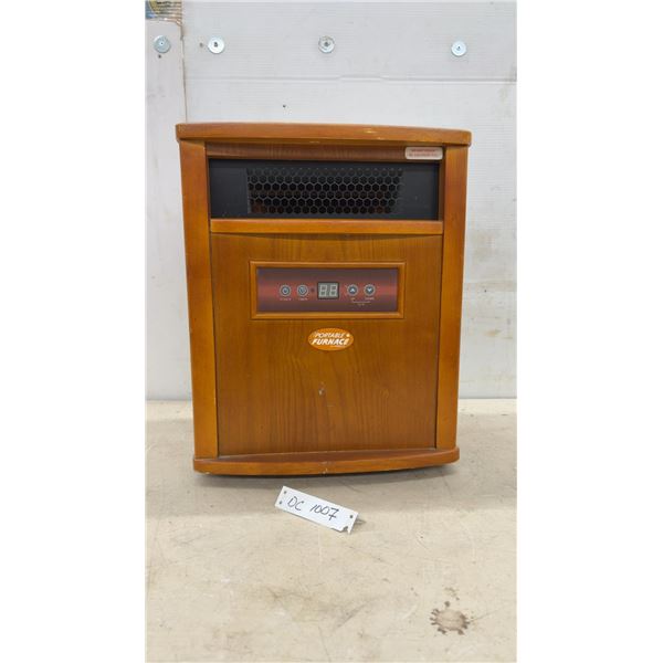 Portable Furnace by Arbaco ACW0037 Infrared Electric Heater 1500 Watts with Wood-Grain Cabinet