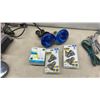 Image 4 : Assorted Extension Cords, Power Strips, Lumena LED Bulbs, Blue Lamps, and More