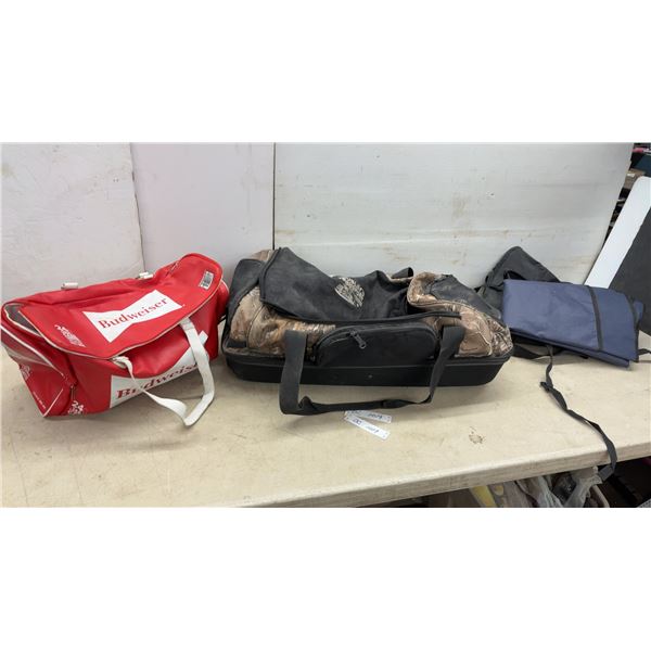 Budweiser 24-Pack Cooler Bag, Double a Transport Camo Wheeled Duffel Bag, Car Cover ? And More