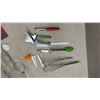 Image 5 : Blue Speckled Enamel Water Bath Canner with Rack, Glass Bottles, Kitchen Utensils, and More