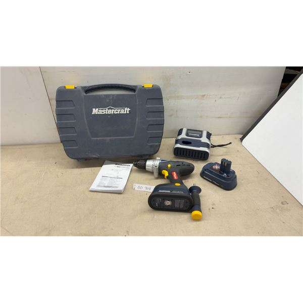 Mastercraft 18-Volt Ni-CD Power Exchange Cordless Hammer Drill with 2 Batteries, Charger, and Case