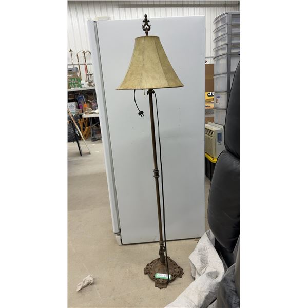 Antique Steel Floor Lamp by Crown Manufacturing, 1920s