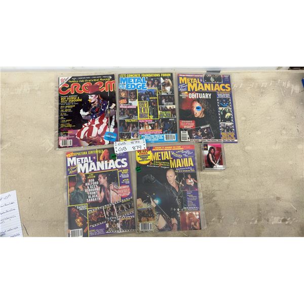 1990s Rock Magazines Including Metal Mania, Metal Maniacs, Metal Edge, 1984 Creem, and More