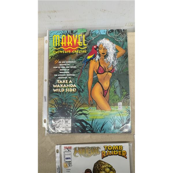 Collection of Comic Books Including Marvel Swimsuit Special, Birds of Prey, and More