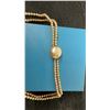 Image 4 : Vintage Double-Strand Graduated Real Pearl Necklace with Gold-Tone Clasp & Owl Basket Trinket with