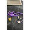 Image 5 : Jewels of Elegance Aurora Borealis Box with Assorted Pins, Keychains, and More
